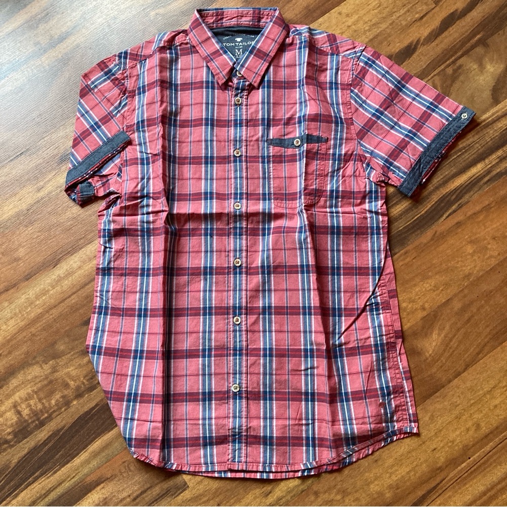 Tom Tailor Medium short sleeve plaid button down shirt